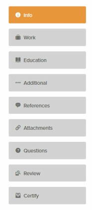 Application steps