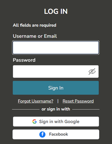 Login form